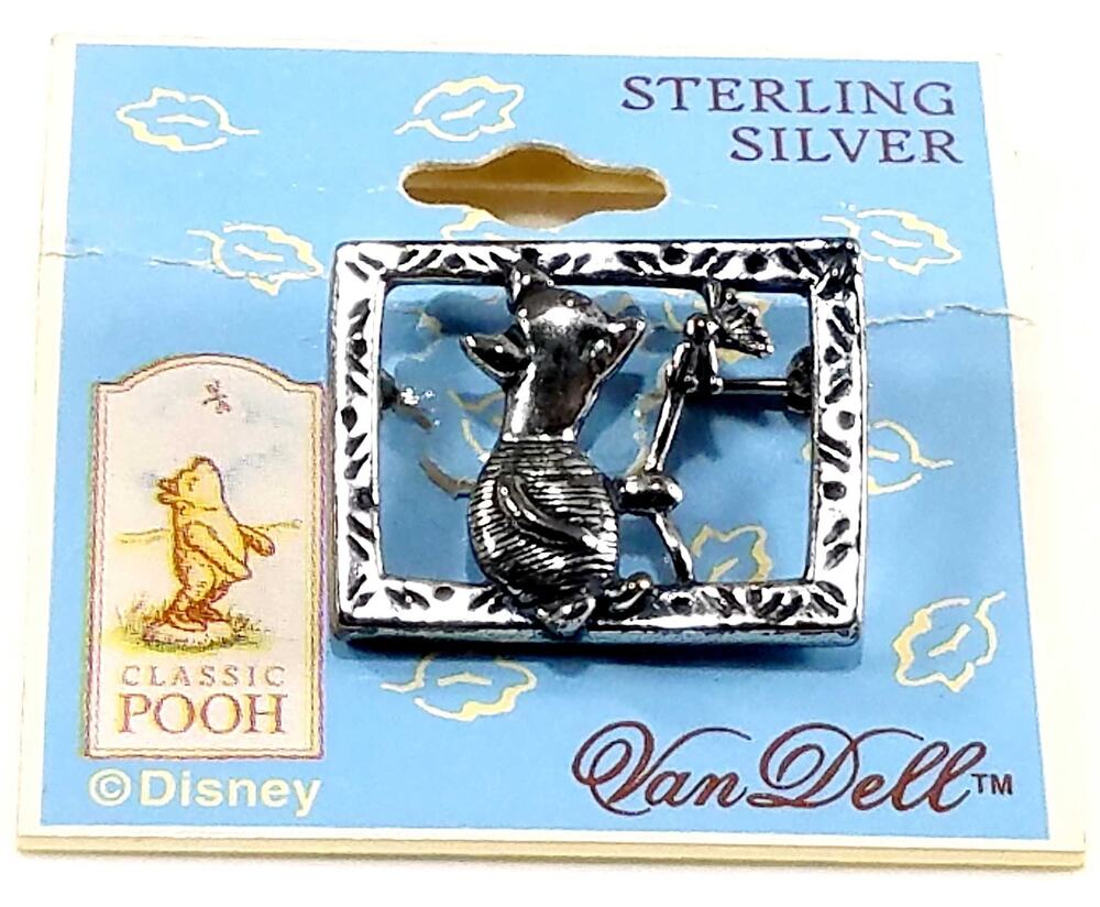 Van Dell Sterling Silver Piglet Brooch Classic Pooh Disney Vintage Jewelry